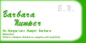 barbara mumper business card